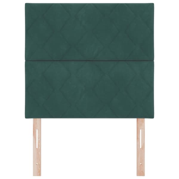 Huvudgavel Mörkgrön 100 cm Sammet