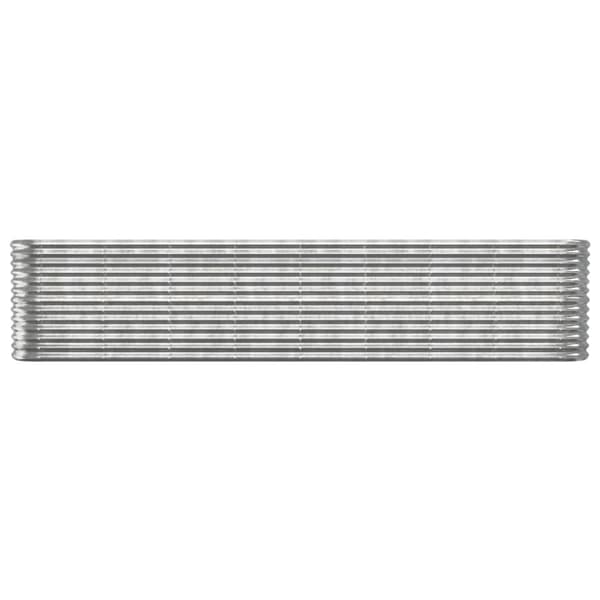 Odlingslåda galvaniserat stål 332x40x68 cm silver