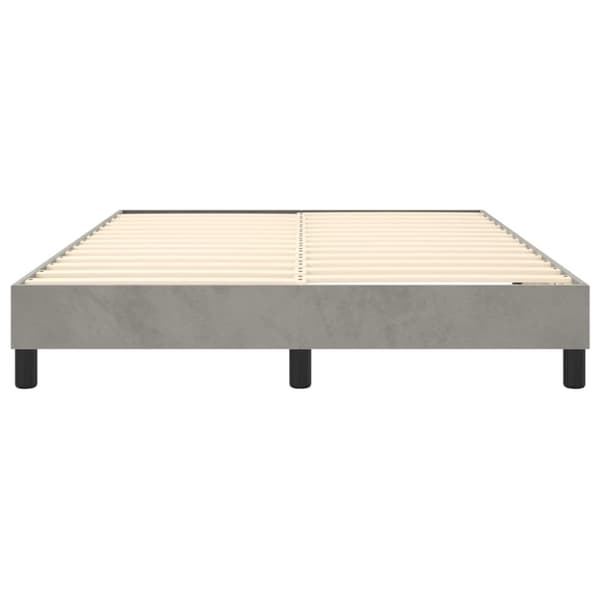 Boxspring-sängram ljusgrå 140x190 cm sammet