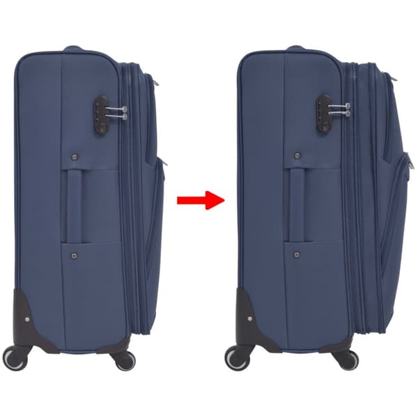 Resväskor 3 st marinblå soft case