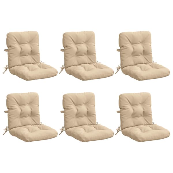 6-delade Höga Ryggstolsdynor VIANEN 6 st 100% Polyester