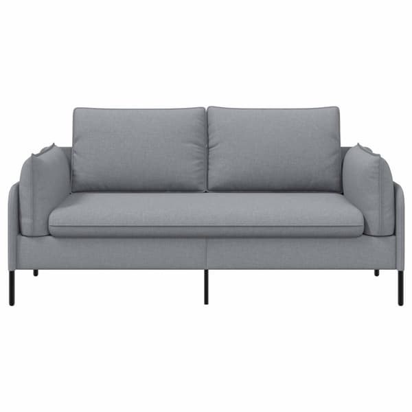 2-sits soffa Ljusgrå 188 x 81 x 89 cm Tyg