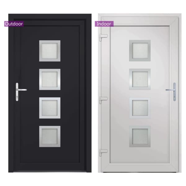Ytterdörr antracit 108x200 cm PVC