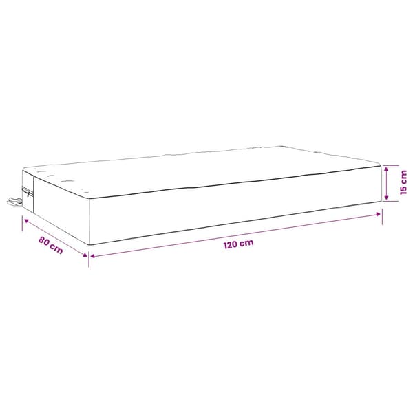 Sittkudde SOEST 100% Polyester Grå 120 x 80 x 15 cm