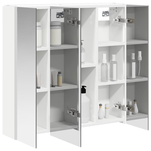 Badrumsspegelskåp Vit 63,5 x 15,5 x 60,5 cm Konstruerat trä