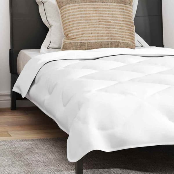 Duntäcke med kudde 2 pcs Vit Mikrofiber