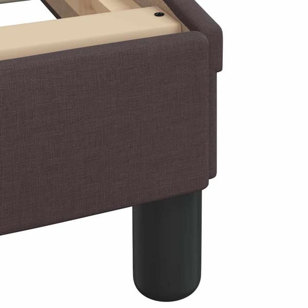 Bed Frame without Mattress "Hanko" Dark Brown 90x190cm Fabric