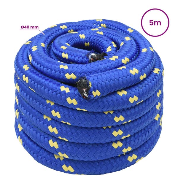 Mångsidigt bruksrep 40 mm 5 m Blå PP 9600 kg Maxbelastning
