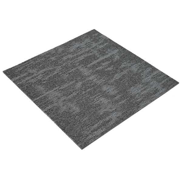 Mattan platta Kolgrå 50 x 50 cm 36 pcs PP och Bitumen
