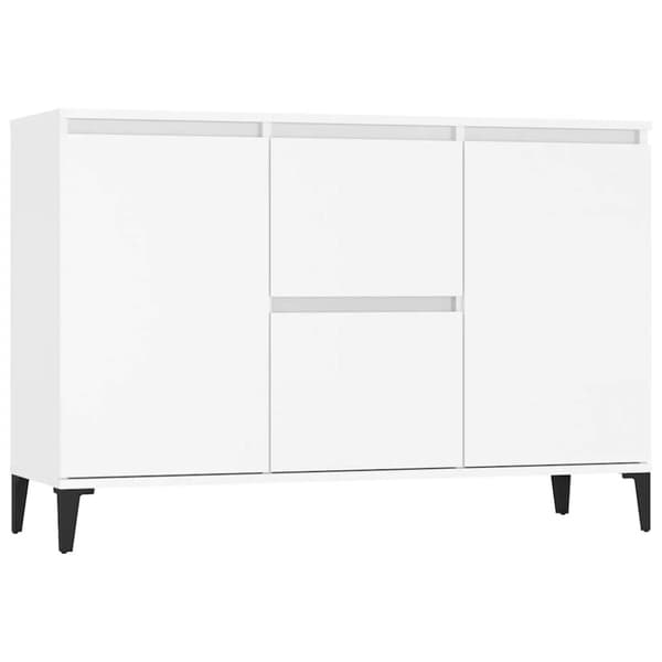 Skänk vit 102x35x70 cm konstruerat trä