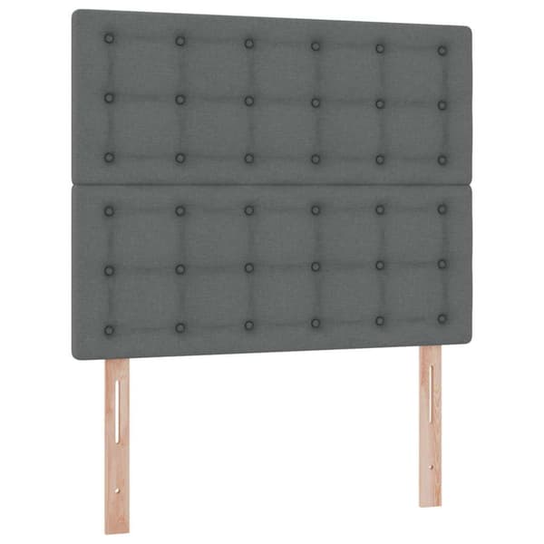 Förvaringssäng med madrass Mörkgrå 120 x 200 cm Polyester