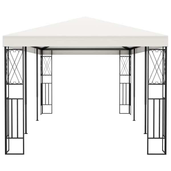 Paviljong 3x6 m gräddvit tyg