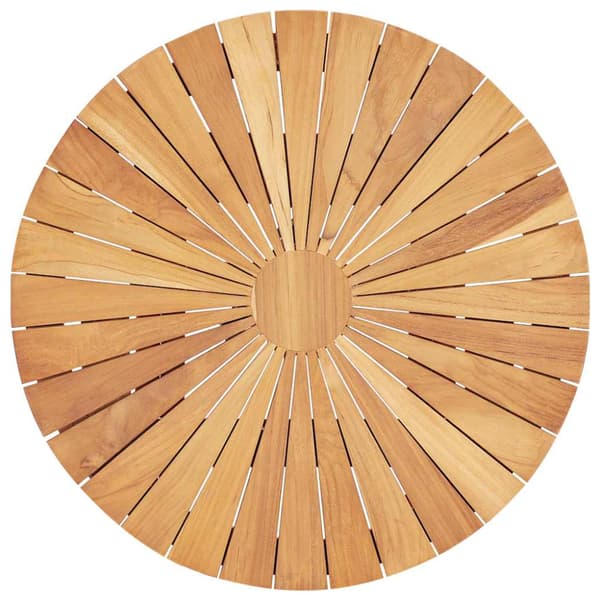 Hopfällbart trädgårdsbord Ø 60 cm massivt teakträ