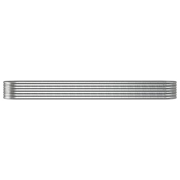 Odlingslåda galvaniserat stål 368x80x36 cm silver
