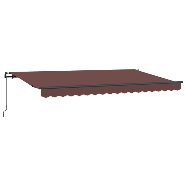 Utdragbar markis Brun 400 x 200 cm tyg