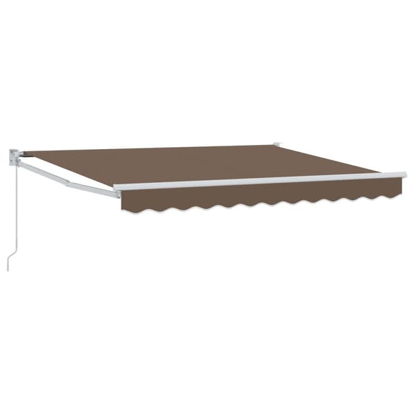 Utdragbar markis Taupe 3,5 x 2,5 m Polyester och aluminium