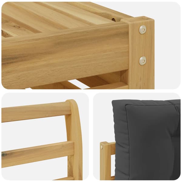 Utomhussoffset 6 pcs Vit och antracit 79 x 79 x 37 cm Polyester