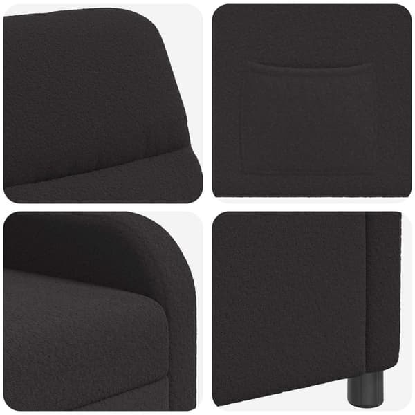 Recliner Svart Bouclé