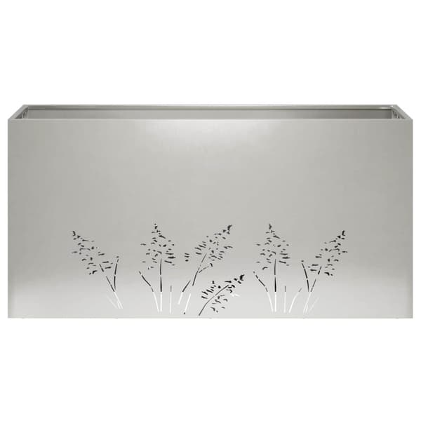 Trädgårdsplanterare Silver 100 x 20 x 49 cm Rostfritt stål