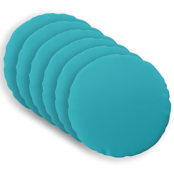 Kuddöverdrag 6 st HEERLEN Turkos Ø 60 cm Polyester