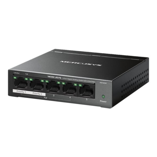 Mercusys MS105GP V1 - switch - 5 portar Svart