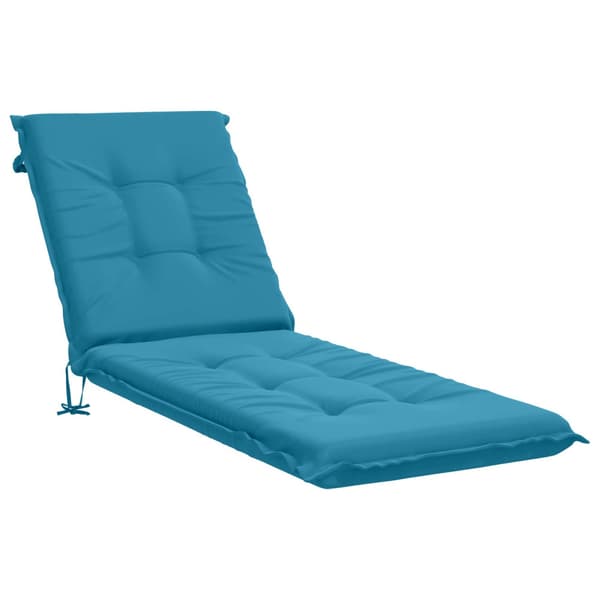 Solstol Kudde GEMERT 100% Polyester Ljusblå 190 x 50 x 9 cm