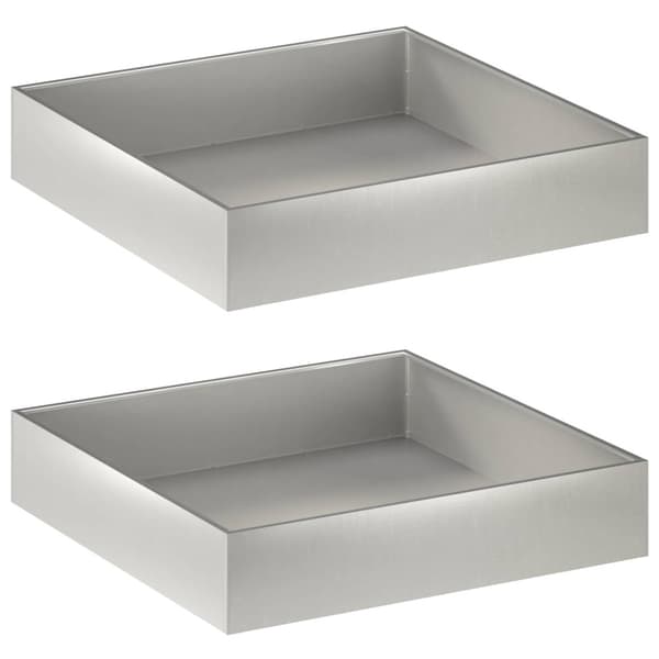Trädgårdsplanterare 2 st Silver 100 x 100 x 20 cm