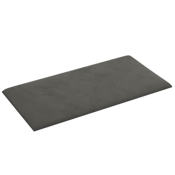 Väggsänggavel 12 pcs Mörkgrå 60 x 30 cm Sammet