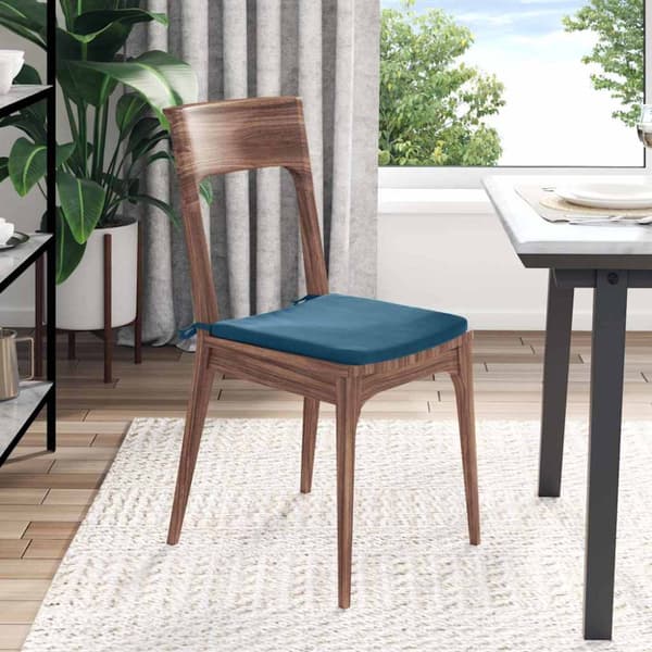 Sittkuddar 4 pcs Blå 40 x 40 x 3 cm Sammet