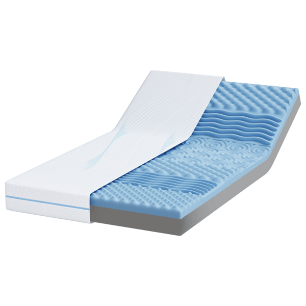 Madrass Vit 90 x 190 cm Jacquardtyg