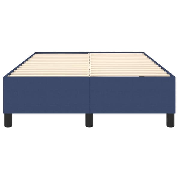Boxspring-sängram blå 120x200 cm tyg