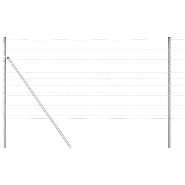 Stängselstolpe Galvaniserad 25 x 1,2 m Stål
