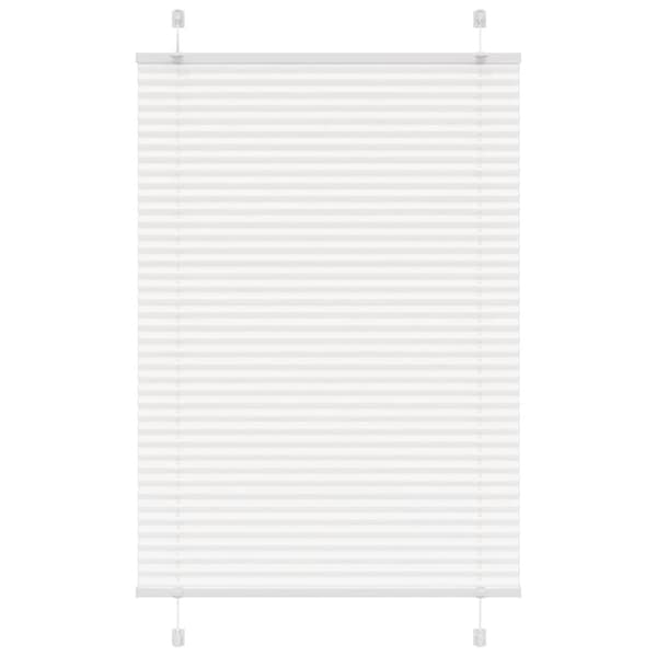 Plisserad persienn vit 85x150 cm tyg bredd 84,4 cm polyester