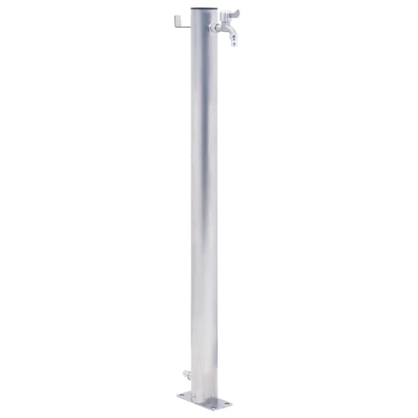 Vattenpost 40 cm rostfritt stål rund