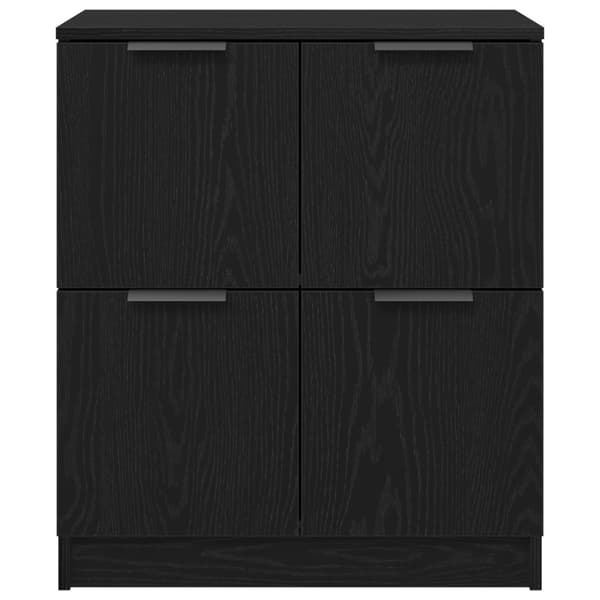 Sideboard Svart Ek 60 x 30 x 70 cm Konstruerat trä