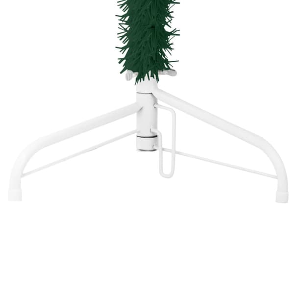 Smal halv plastgran med stativ grön 180 cm