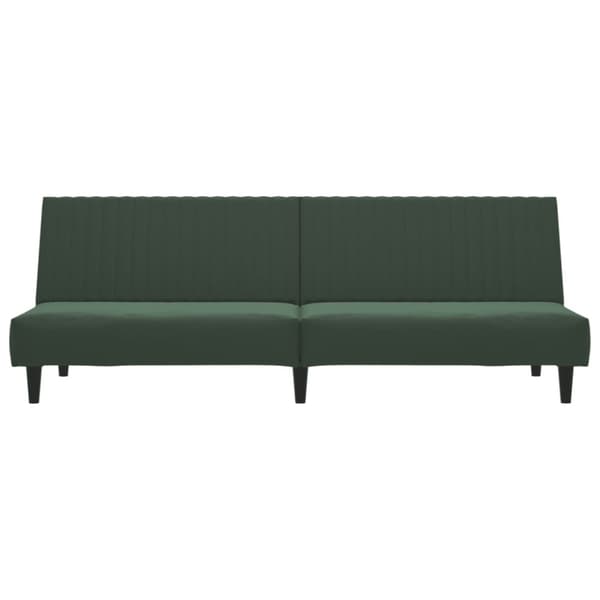 Bäddsoffa 2-sits mörkgrön sammet