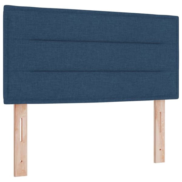 Förvaringssäng med madrass Blå 90 x 200 cm Sammet