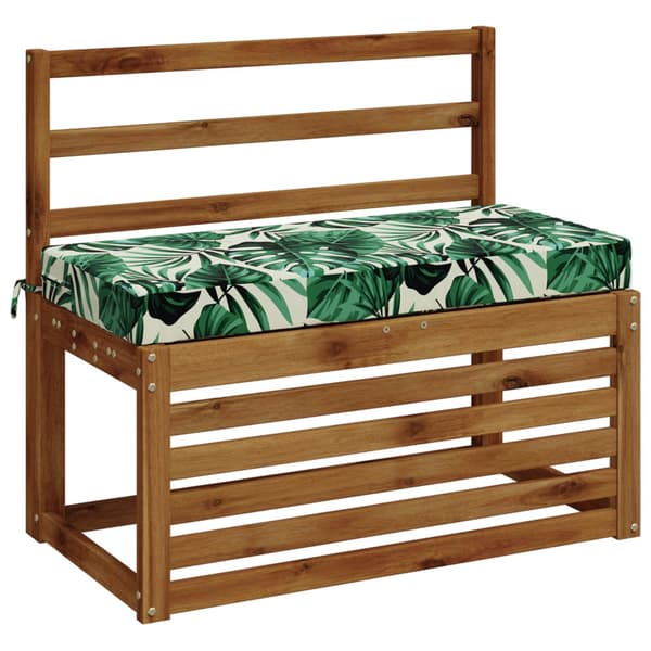 Bänk kudde SOEST 100% Polyester Bladmönster 60 x 40 x 8 cm