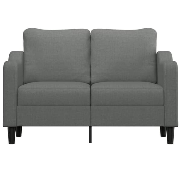 Soffa 2-sits mörkgrå 120 cm tyg