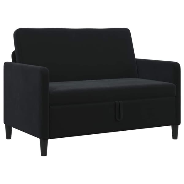 Soffa med förvaring Svart 122 x 78 x 87 cm Polyester