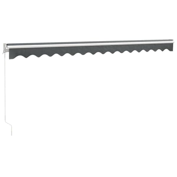 Markis infällbar antracit 4x3 m tyg&aluminium