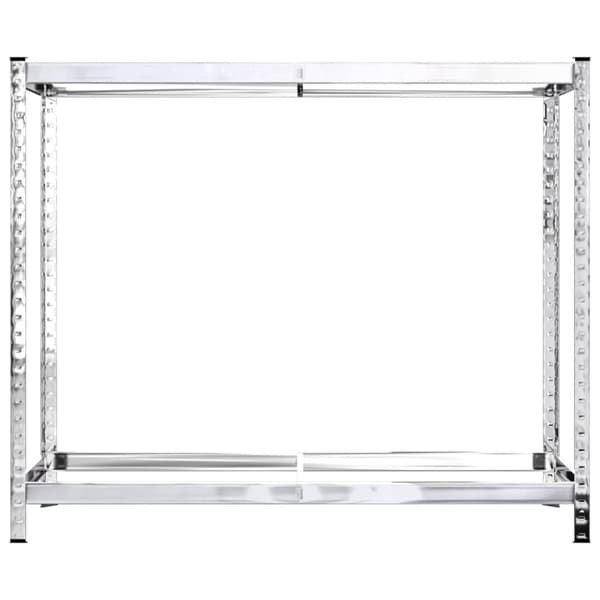 Däckställ 2 hyllplan silver 3 st 110x40x110 cm stål