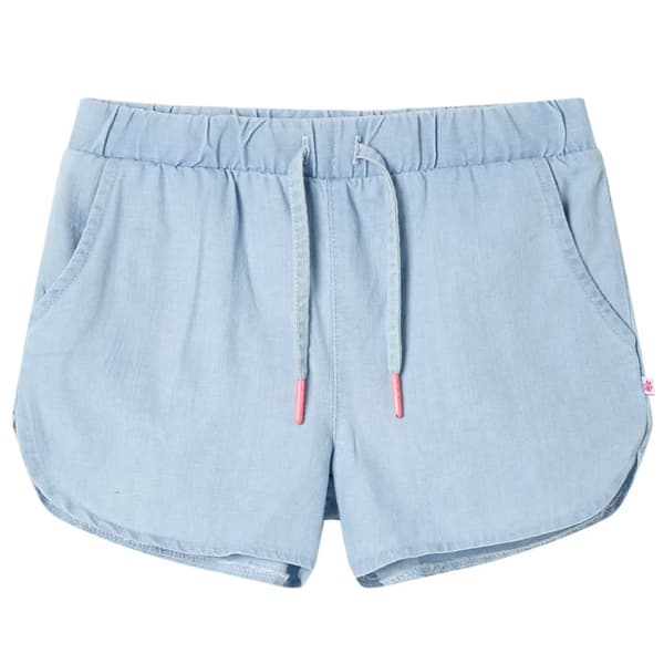Barnshorts mjuk denimblå 140