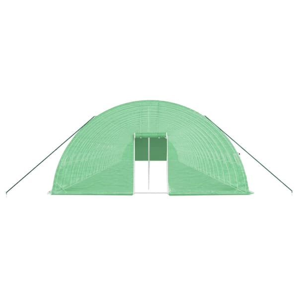 Växthus med stålram grön 144 m² 24x6x2,85 m
