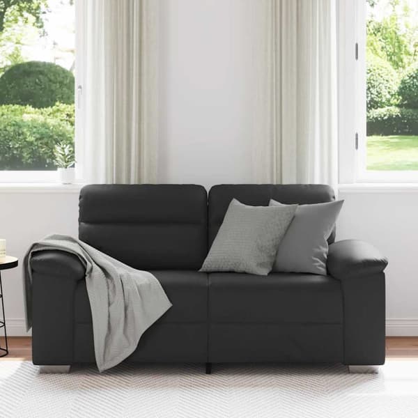2-sitssoffa svart 160x81x84 cm konstläder