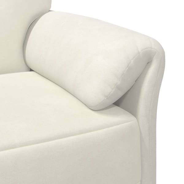 En-sitssoffa Gräddvit 88 x 83 x 95 cm Sammet
