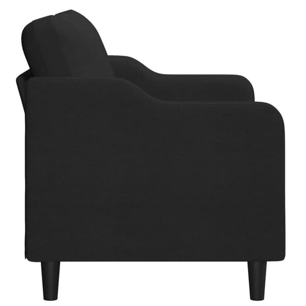 2-sitssoffa svart 140 cm tyg