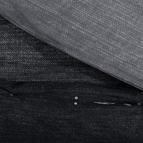 Bäddset mörkgrå 220x240 cm bomull