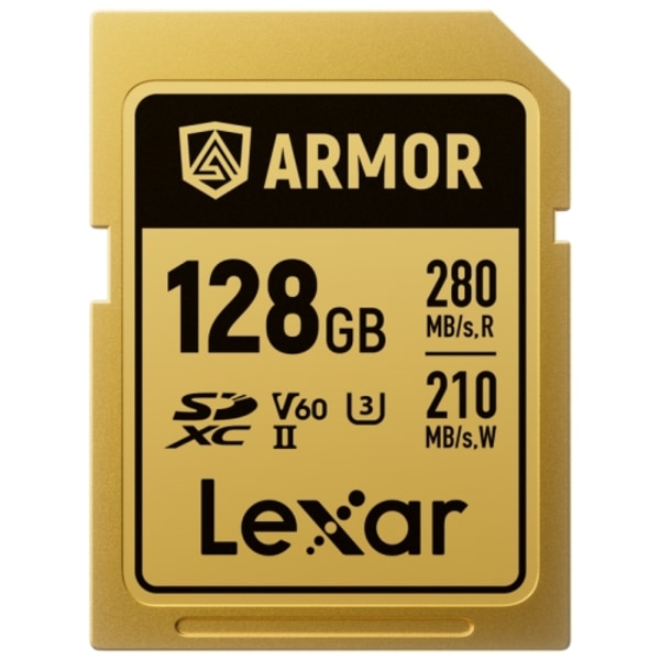 Lexar SDXC ARMOR Gold UHS-II U3, Stainless Steel, IP68 R280/W210 (V60) 128GB